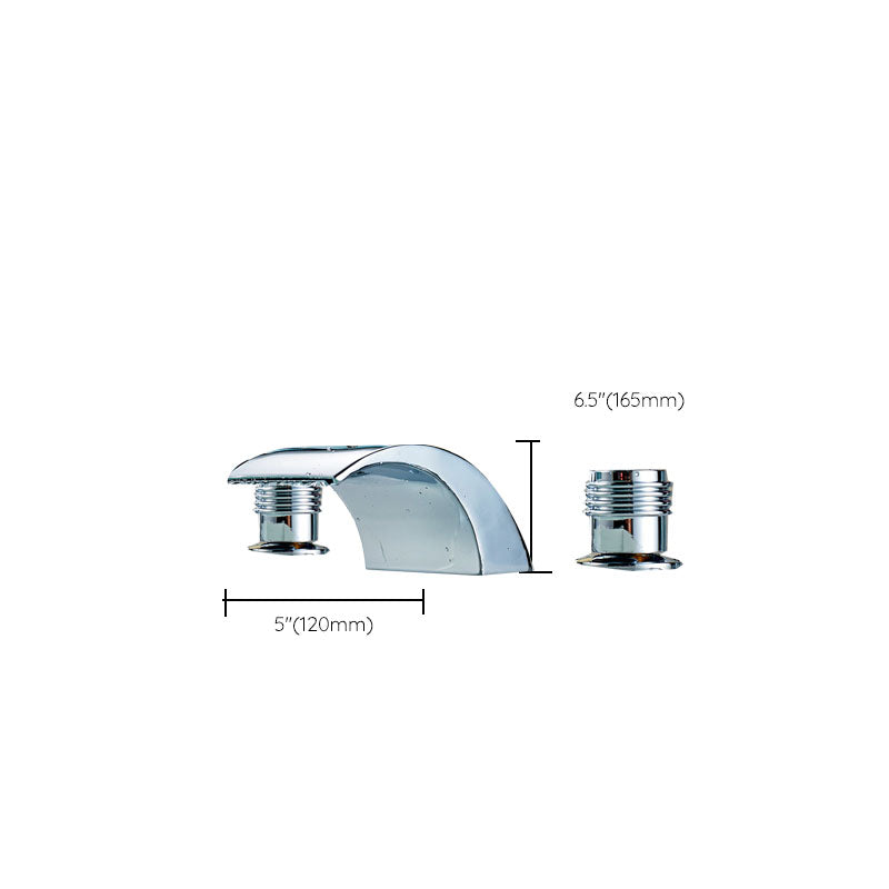 Sikunuo | Traditional Roman Bathtub Faucet Set Copper Fixed Deck Mount with Handles
