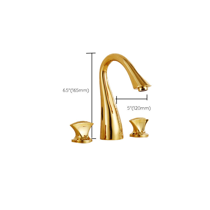 Sikunuo | Traditional Roman Bathtub Faucet Set Copper Fixed Deck Mount with Handles