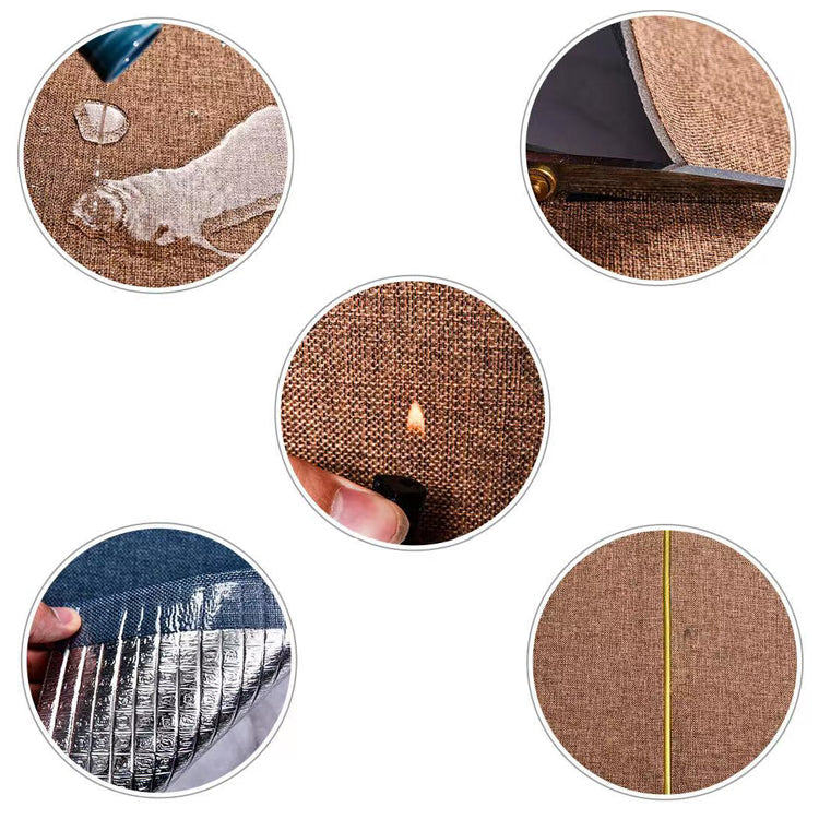 Sikunuo | Modern Style Linen Wall Panel Living Room Removable Wall Covering