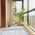 Sikunuo | Modern Vinyl Plank Flooring Porcelain Tile Look Self-adhesive PVC Flooring
