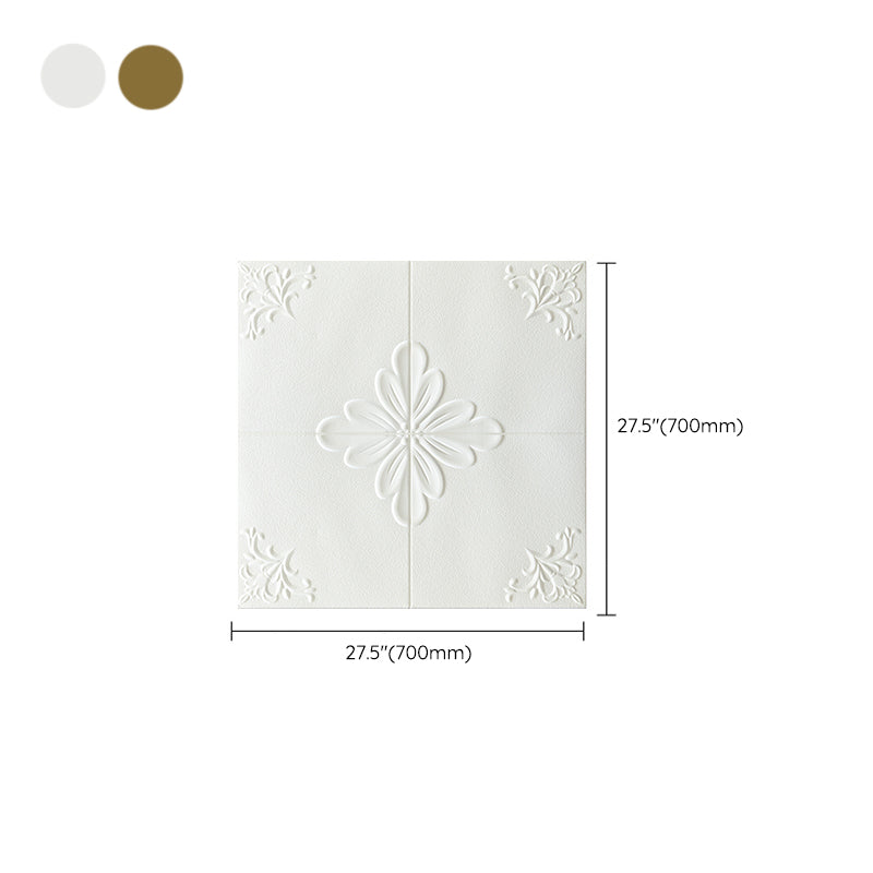 Sikunuo | Interior Wall Cladding 3D Floral Print Peel and Stick Waterproof Wall Panels
