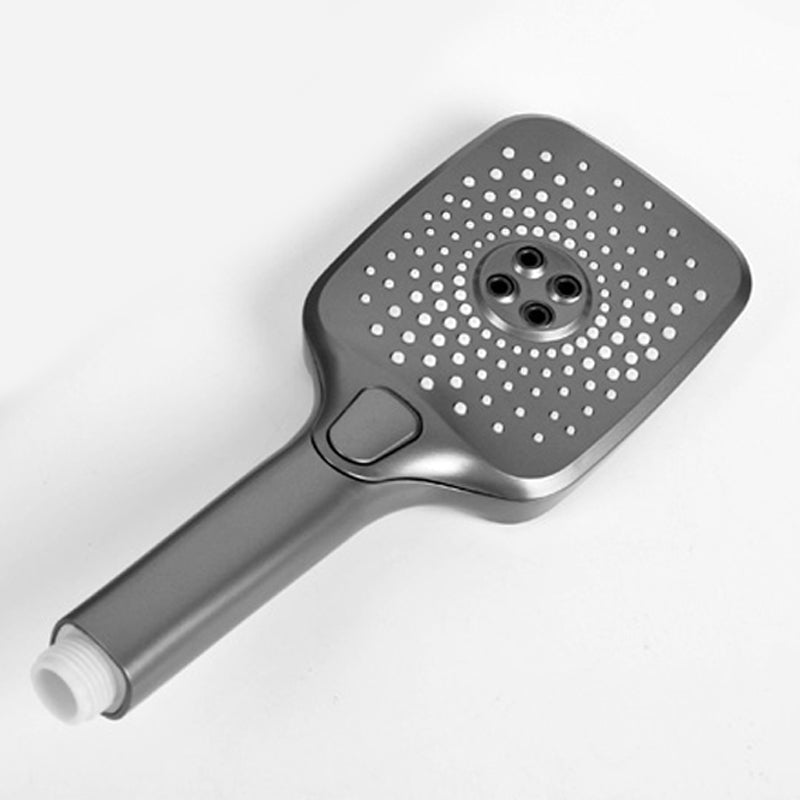 Sikunuo | Modern Gray Showerhead Combo Standard Spray Pattern Rectangular Large Showerhead