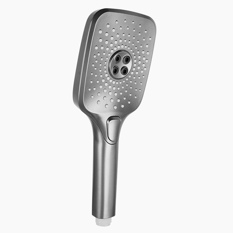 Sikunuo | Modern Gray Showerhead Combo Standard Spray Pattern Rectangular Large Showerhead