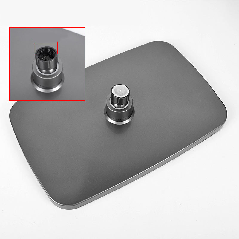 Sikunuo | Modern Gray Showerhead Combo Standard Spray Pattern Rectangular Large Showerhead
