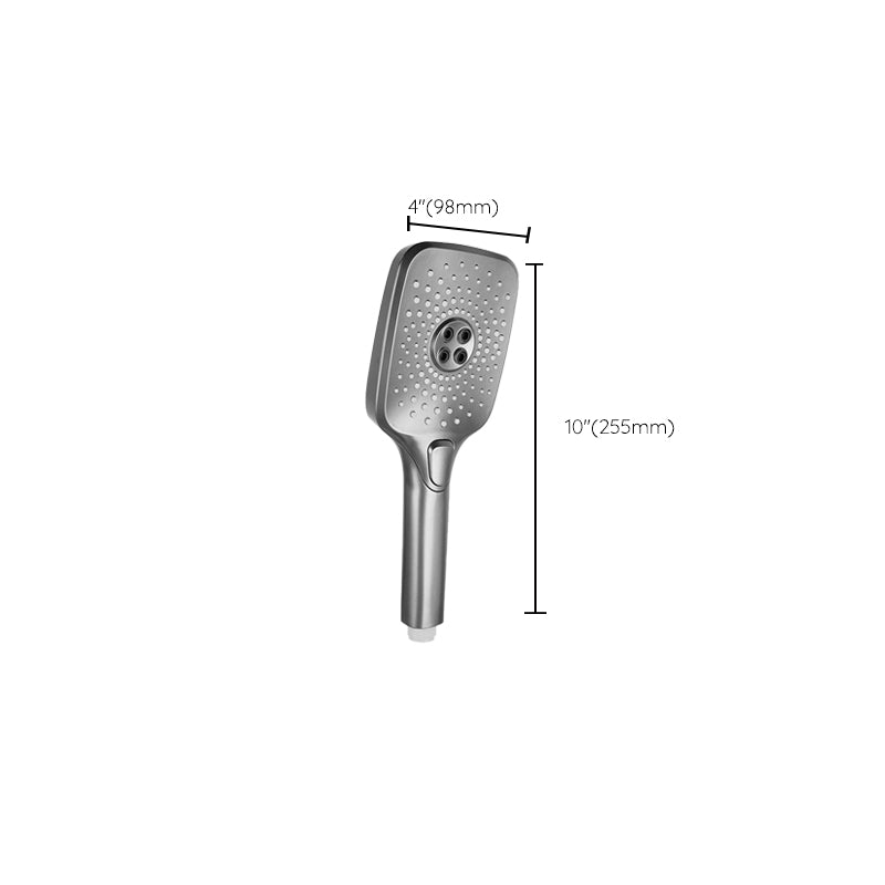 Sikunuo | Modern Gray Showerhead Combo Standard Spray Pattern Rectangular Large Showerhead