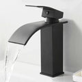 Sikunuo | Modern Waterfall Spout Sink Faucet with LED Brass Sink Faucet