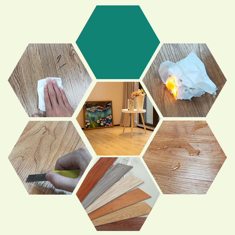 Sikunuo | Peel and Stick PVC flooring Smooth Wood Look Vinyl flooring for living room