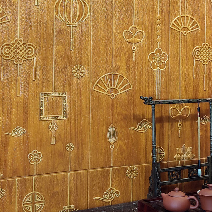Sikunuo | Contemporary Wall Panels Self-Adhesive Waterproof Cartoon 3D Print Wall Covering