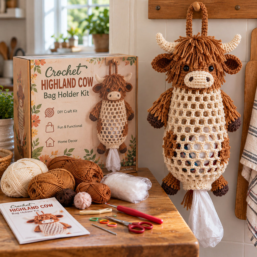 Crochet Animal Bag Holder DIY Kit