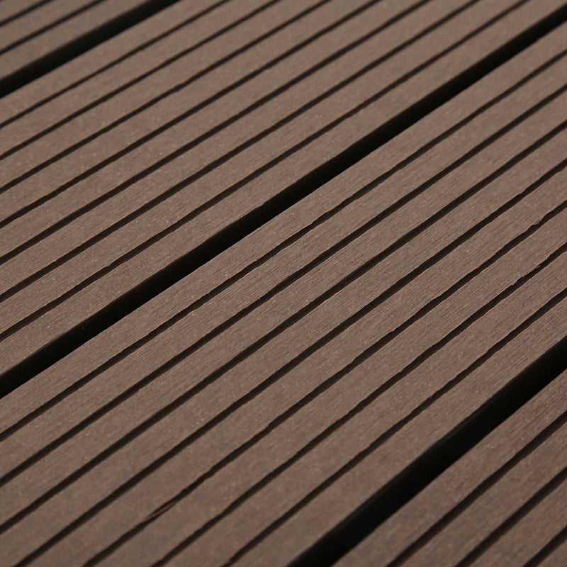 Sikunuo | 12" X 12" Deck/Patio floor tiles 4-Slat Square for outdoor patio tiles