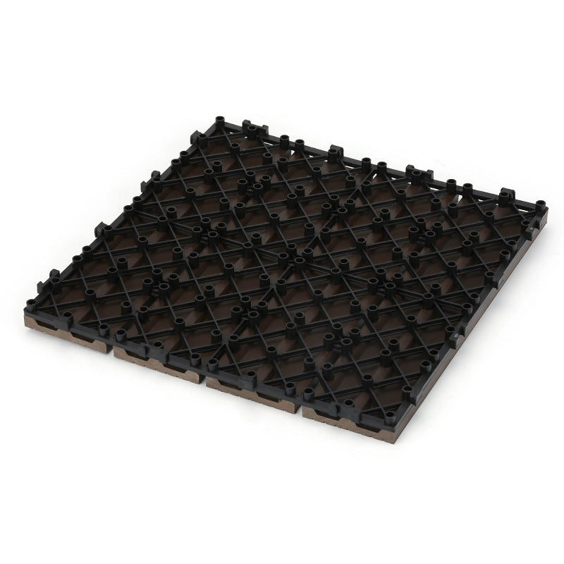 Sikunuo | 12" X 12" Deck/Patio floor tiles 4-Slat Square for outdoor patio tiles