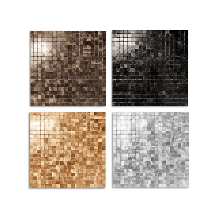 Sikunuo | Mosaic Tile Wallpaper Contemporary Peel and Stick Wallpaper with Square Shape