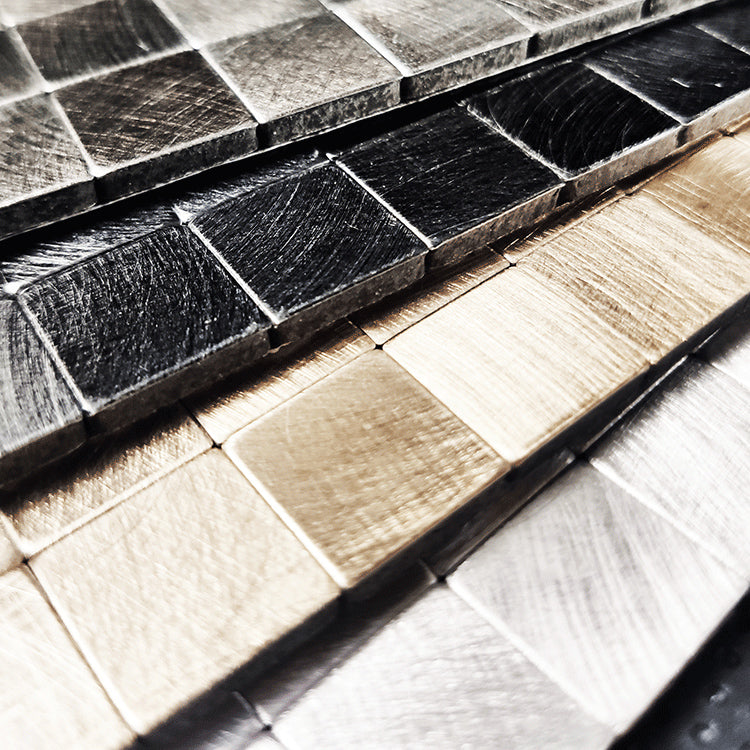 Sikunuo | Mosaic Tile Wallpaper Contemporary Peel and Stick Wallpaper with Square Shape