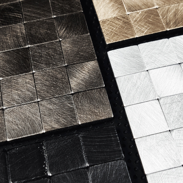 Sikunuo | Mosaic Tile Wallpaper Contemporary Peel and Stick Wallpaper with Square Shape