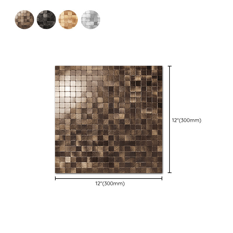 Sikunuo | Mosaic Tile Wallpaper Contemporary Peel and Stick Wallpaper with Square Shape