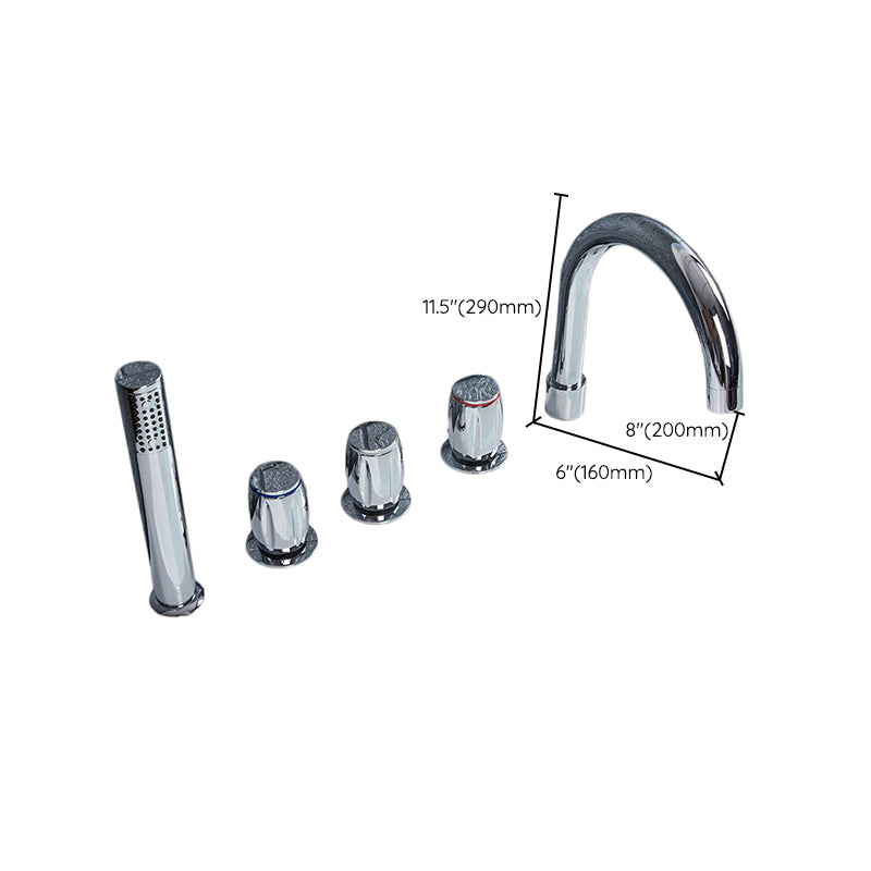 Sikunuo | Contemporary Style Bathroom Faucet Metal Deck Mounted Bathroom Faucet