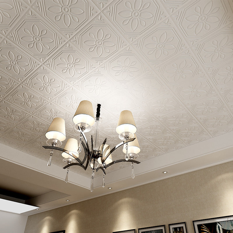 Sikunuo | Modern Wall Panel Floral 3D Print Peel and Stick Waterproof Wall Panels