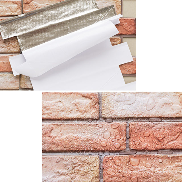 Sikunuo | Modern 3D Brick Wall Panel Peel and Stick Waterproof Wall Covering