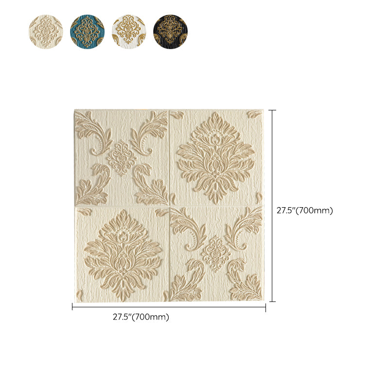 Sikunuo | Modern Wall Panel 3D Floral Print Peel and Stick Waterproof Wall Covering