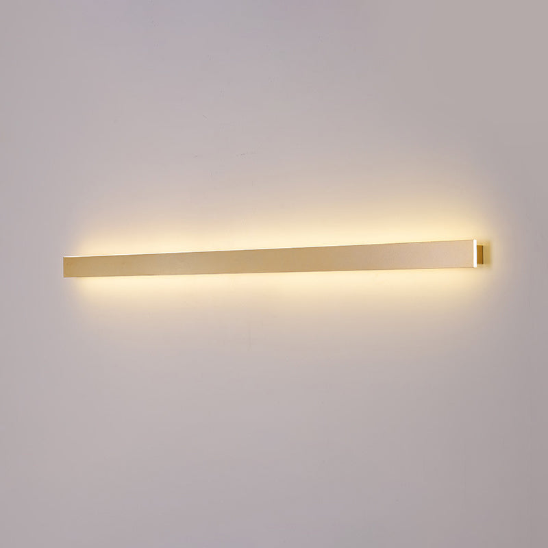 Sikunuo | Simple linear wall lamp metal LED staircase wall light in gold, white/warm/natural light