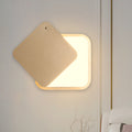 Sikunuo | Gold Finish Square Wall Lighting Modernism LED Metal Wall Lamp with Rotatable Design