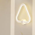 Sikunuo | White Triangle Frame Wall Mount Light Modernism LED Acrylic Wall Lamp Wall Light for Balcony