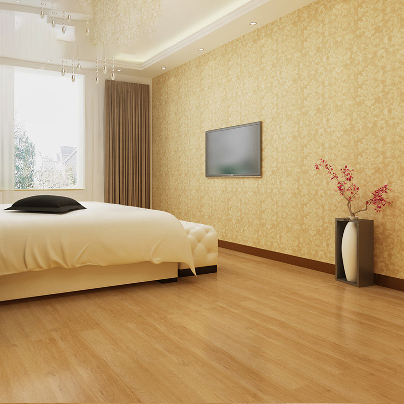 Sikunuo | Rectangle PVC Flooring Smooth Peel and Stick Wood Look Vinyl Floor