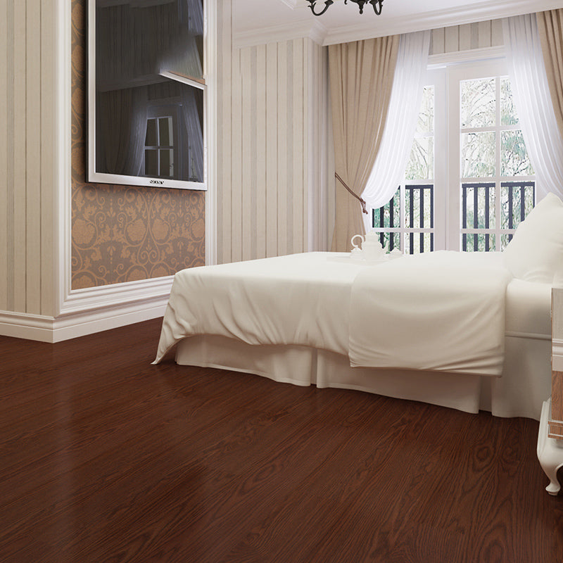 Sikunuo | Rectangle PVC Flooring Smooth Peel and Stick Wood Look Vinyl Floor