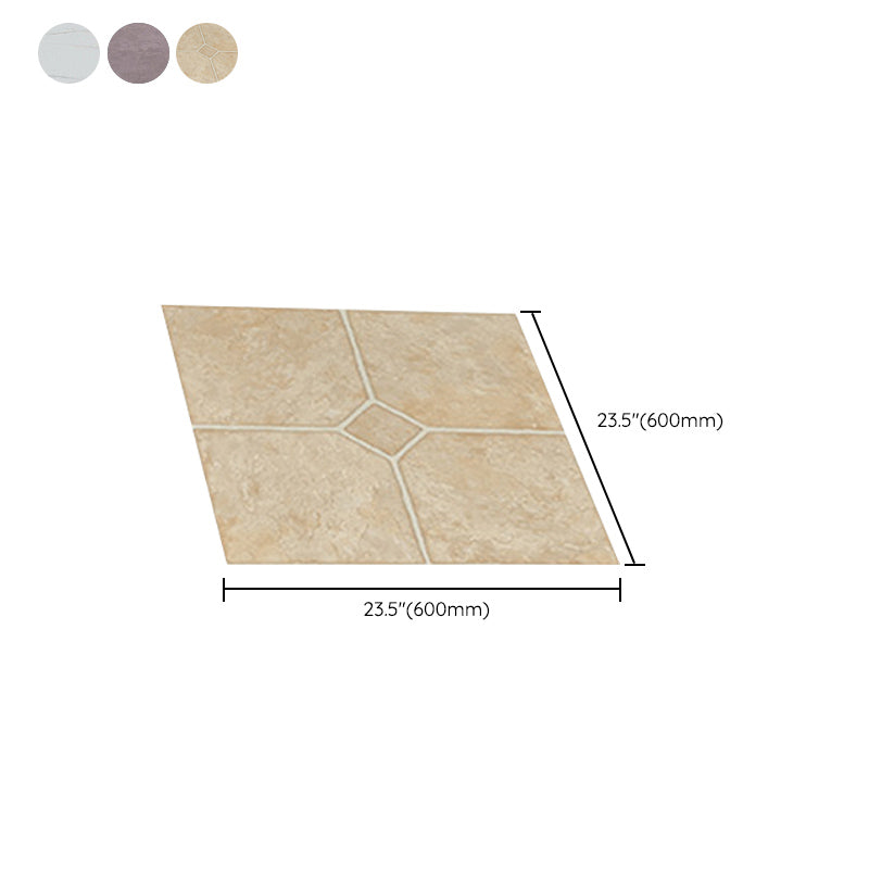 Sikunuo | Rectangle PVC Flooring Smooth Peel and Stick Wood Look Vinyl Floor