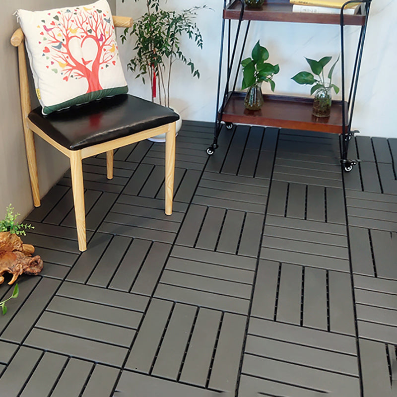 Sikunuo | 4-Slat 12" X 12" PVC Floor Tiles Connection Installation Floor Tiles
