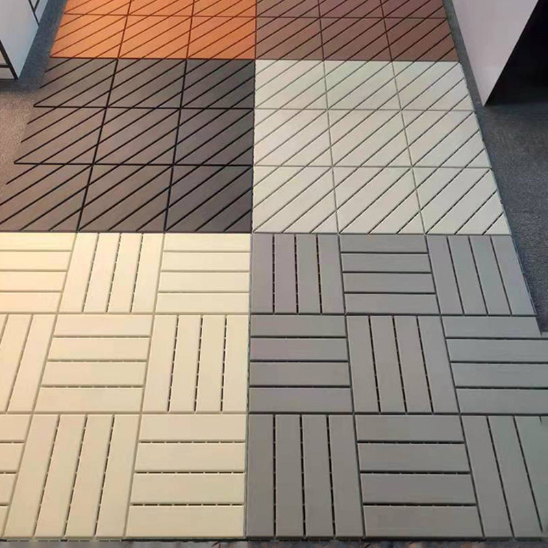Sikunuo | 4-Slat 12" X 12" PVC Floor Tiles Connection Installation Floor Tiles