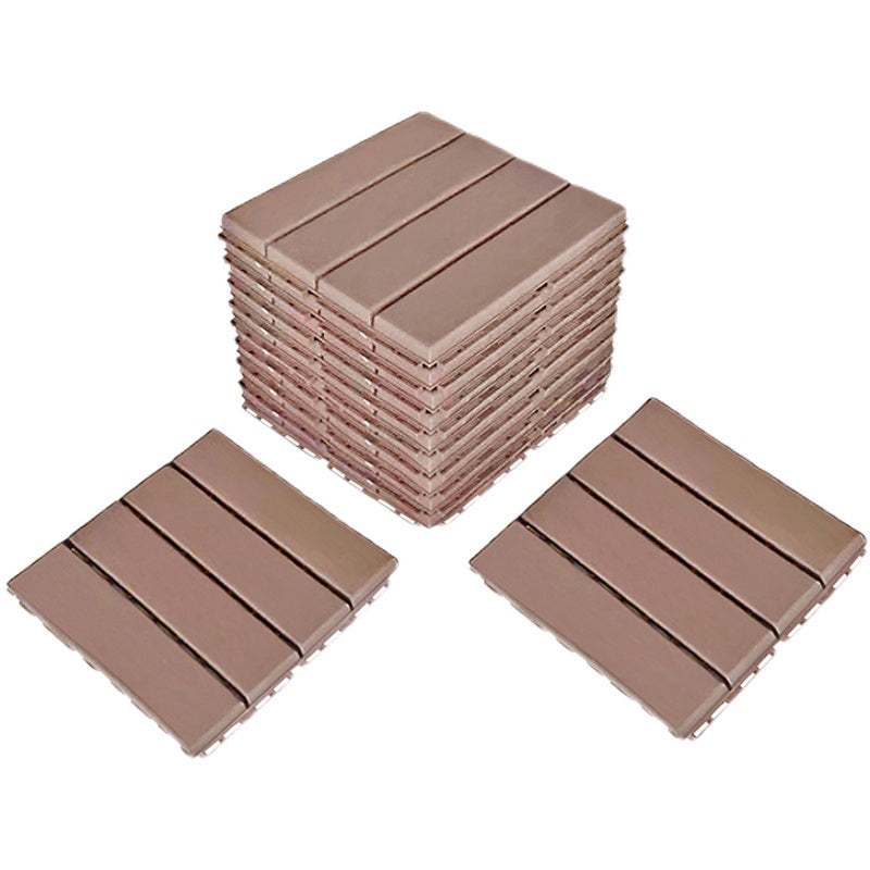 Sikunuo | 4-Slat 12" X 12" PVC Floor Tiles Connection Installation Floor Tiles