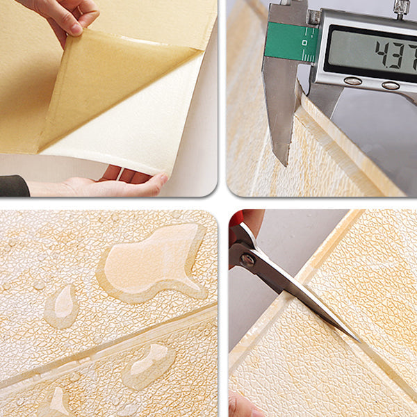 Sikunuo | Modern Pearl Wall Bowls PVC Foam Wall Access Panel Peel and Stick Wall Tiles