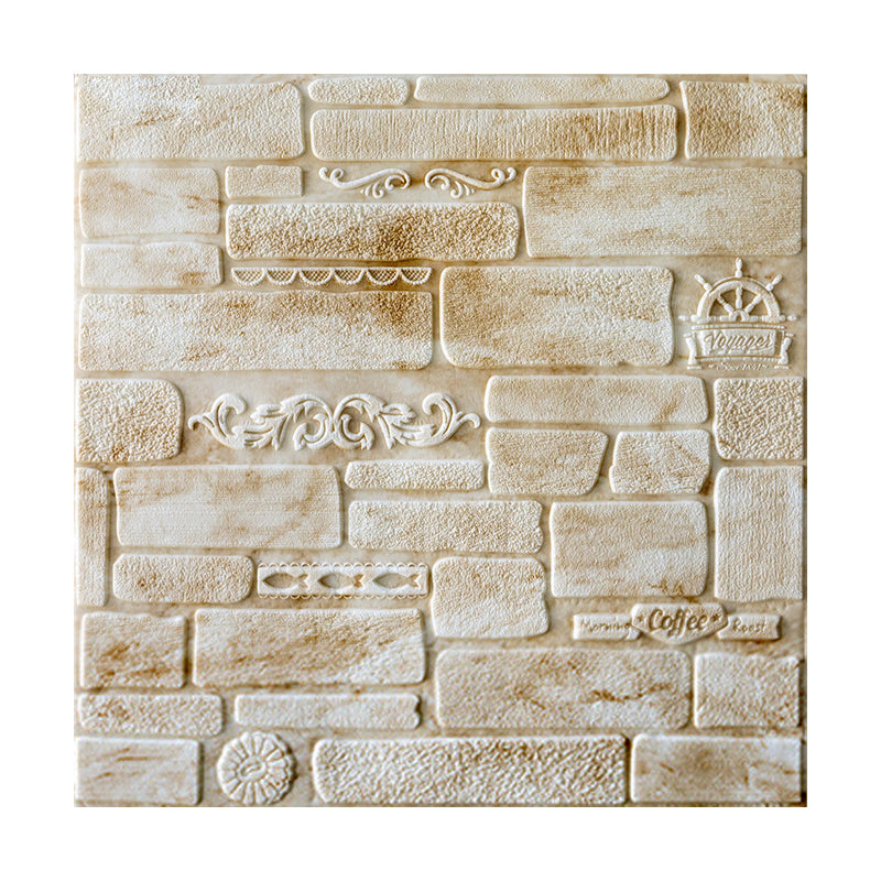 Sikunuo | Modern Wall Covering Peel and Stick Brick 3D Print Waterproof Wall Panel