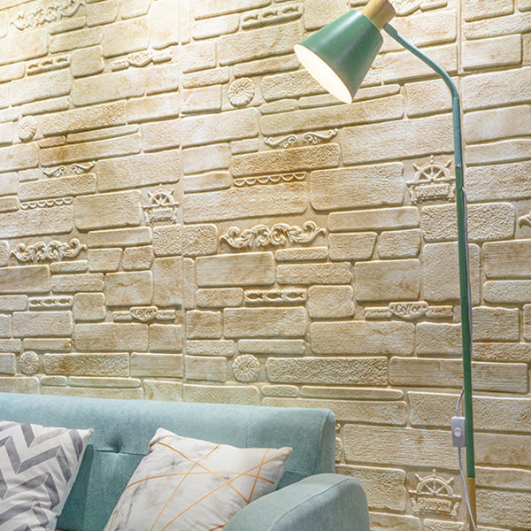 Sikunuo | Modern Wall Covering Peel and Stick Brick 3D Print Waterproof Wall Panel