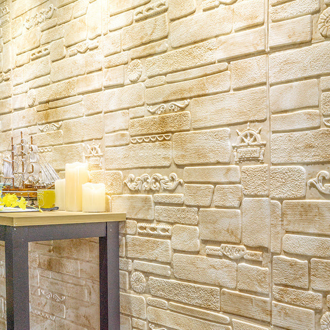 Sikunuo | Modern Wall Covering Peel and Stick Brick 3D Print Waterproof Wall Panel