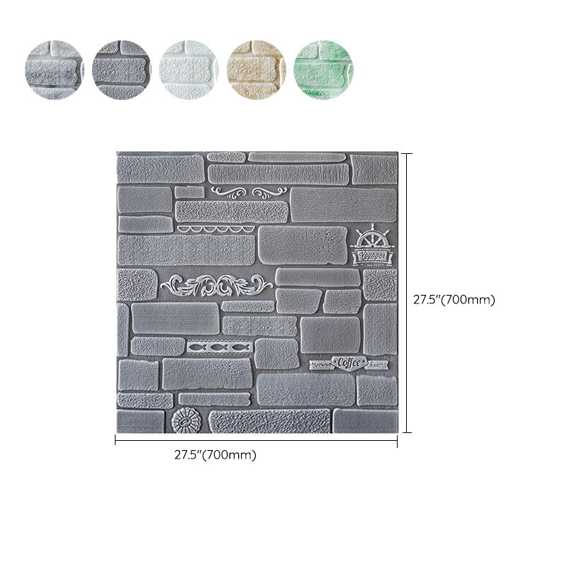 Sikunuo | Modern Wall Covering Peel and Stick Brick 3D Print Waterproof Wall Panel