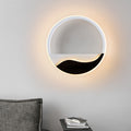 Sikunuo | Acrylic Ring Wall Light Minimalistic White and Black LED Wall Mounted Lamp in White/Warm Light