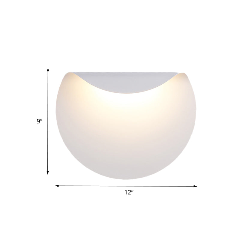 Sikunuo | Bend Panel Wall Lamp Lighting Simple Aluminium LED White Wall-Mounted Light in Warm/White Light for Living Room