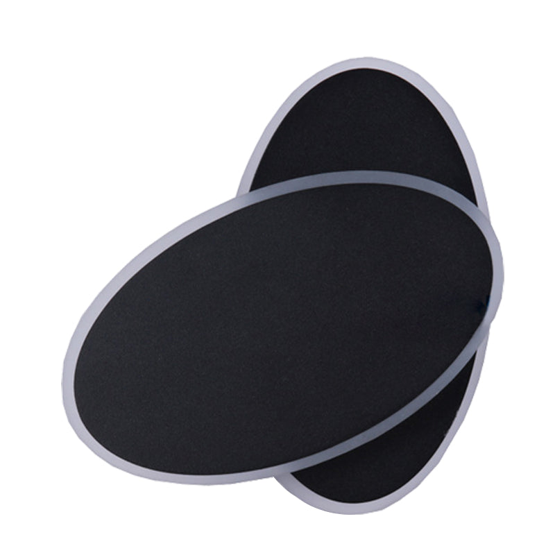 Sikunuo | Modern LED Wall Lamp White/Black Finish Double Oval Wall Light with Acrylic Shade in Warm/White Light