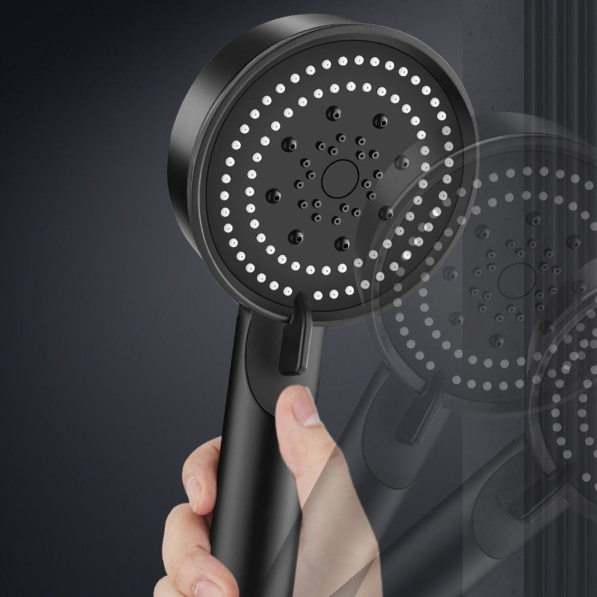 Sikunuo | Round Hand Shower Adjustable Spray Pattern Wall Mounted Shower Head