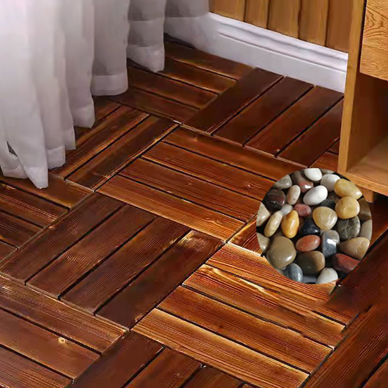 Sikunuo | Wood Terrace Tiles Plug-in System Installation Outdoor Terrace Tiles
