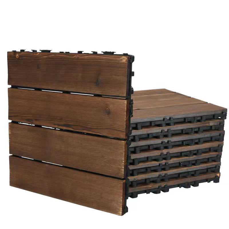 Sikunuo | Wood Terrace Tiles Plug-in System Installation Outdoor Terrace Tiles