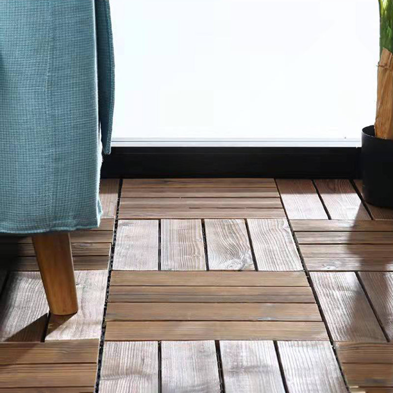 Sikunuo | Wood Terrace Tiles Plug-in System Installation Outdoor Terrace Tiles