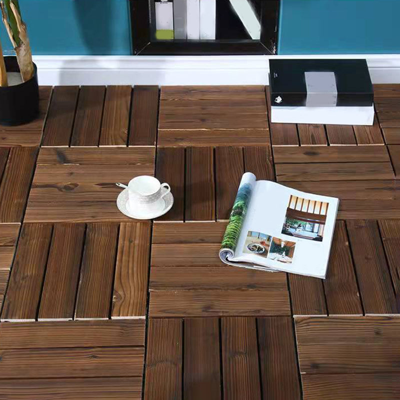 Sikunuo | Wood Terrace Tiles Plug-in System Installation Outdoor Terrace Tiles