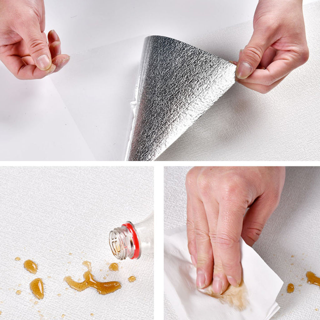 Sikunuo | Modern Tin Back Wall Cladding Texture Linen Roll Wall Ceiling Panel