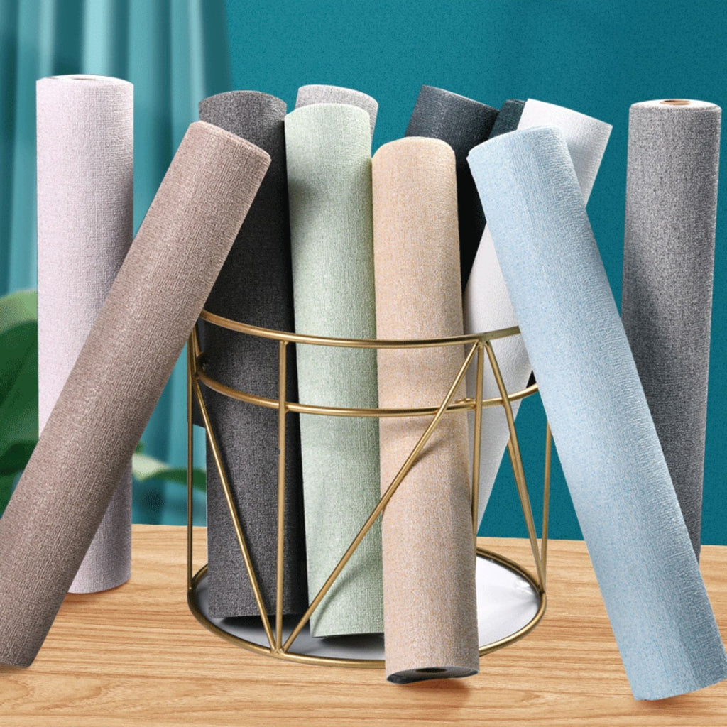 Sikunuo | Modern Tin Back Wall Cladding Texture Linen Roll Wall Ceiling Panel