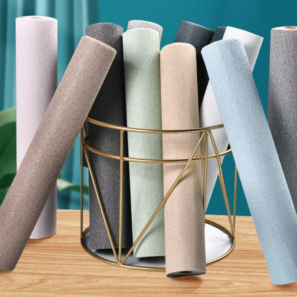 Sikunuo | Modern Pearl Wainscoting Flax Wall Access Panel Self-Adhesive Wall Panels
