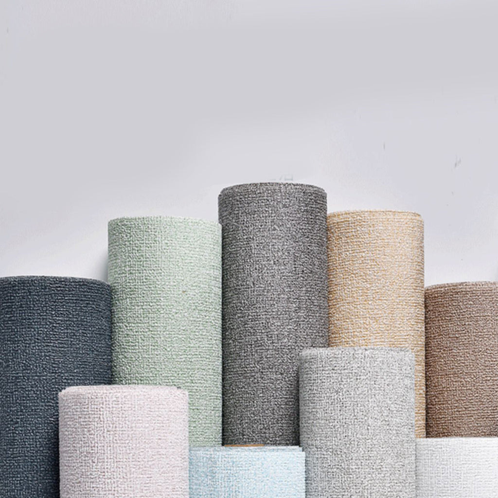 Sikunuo | Modern Pearl Wainscoting Flax Wall Access Panel Self-Adhesive Wall Panels