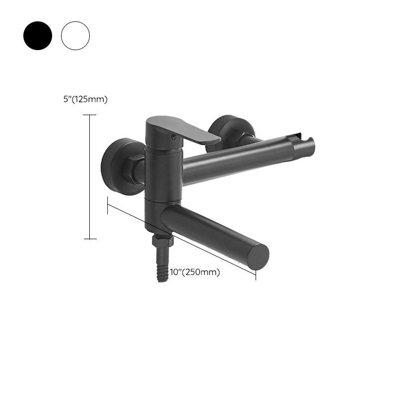 Sikunuo | Swivel spout bathtub faucet single lever handle hand shower bathtub filling valve with shower hose